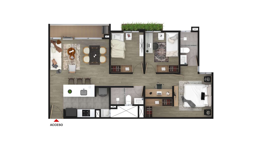 Apartamento de 78.75 metros cuadrados en Milla Dorada: Distribución inteligente con espacios bien definidos